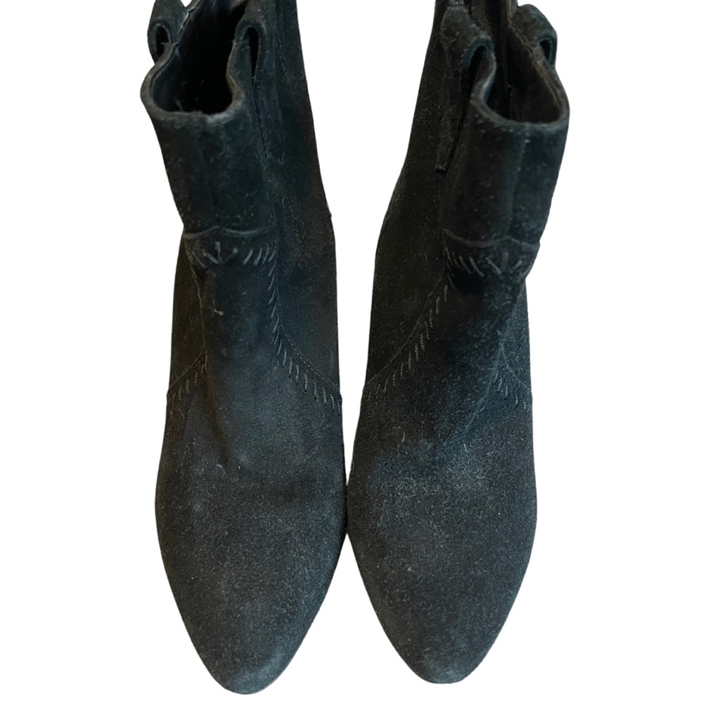 Rebecca Minkoff Black Suede Wedge Booties